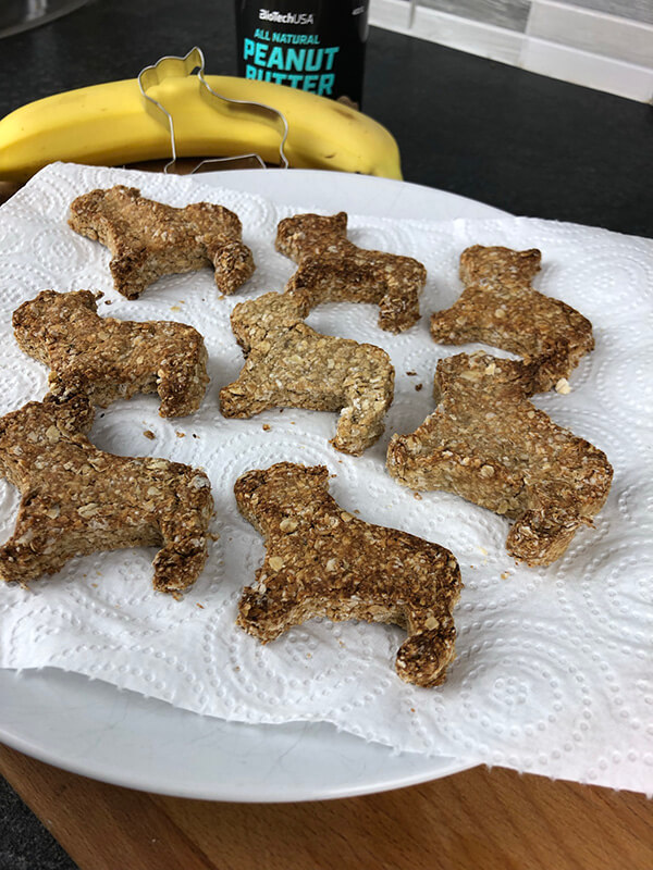 Peanut Butter & Banana Treats for Dogs